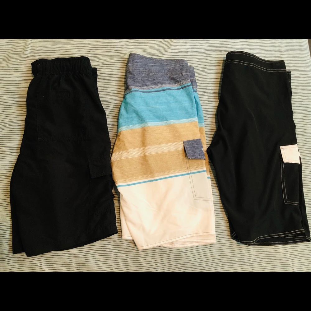 Lot of 3 Men’s Small Swim Shorts with Liner